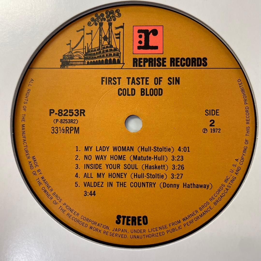 Cold Blood First Taste Of Sin LP Japan Original P-8253R Vinyl Obi Tag Insert