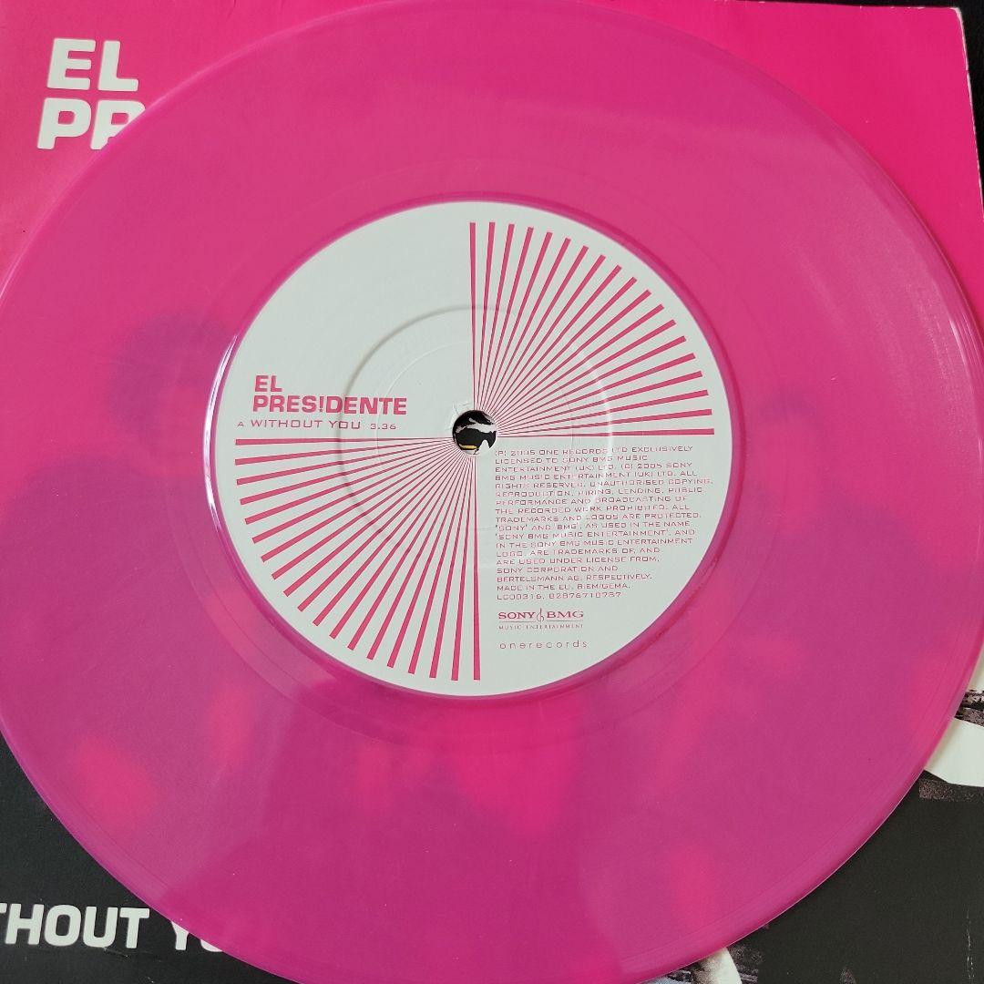 EL PRESIDENTE Without You 7" Pink Vinyl Single 2005 Indie Rock