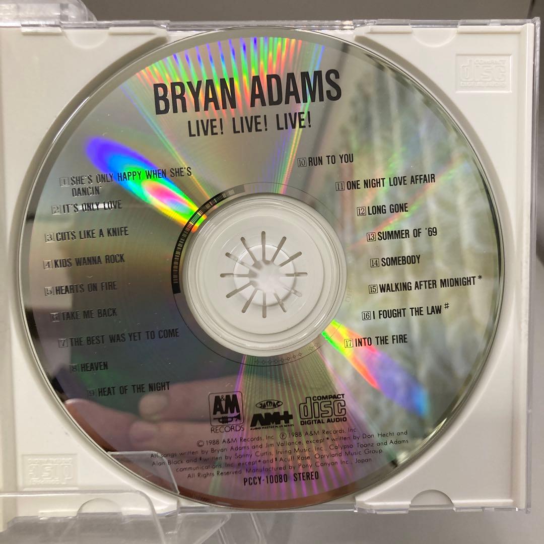 Bryan Adams Live! Live! Live! Japan Press CD 1988 A&M Records PCCY-10080