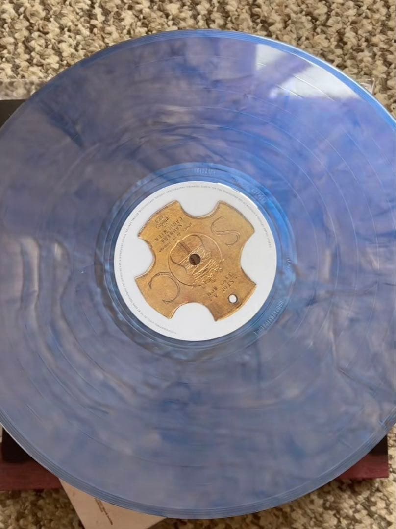 Sabrina Carpenter Man's Best Friend Limited Luxe Vinyl LP Blue Faux Fur Jacket
