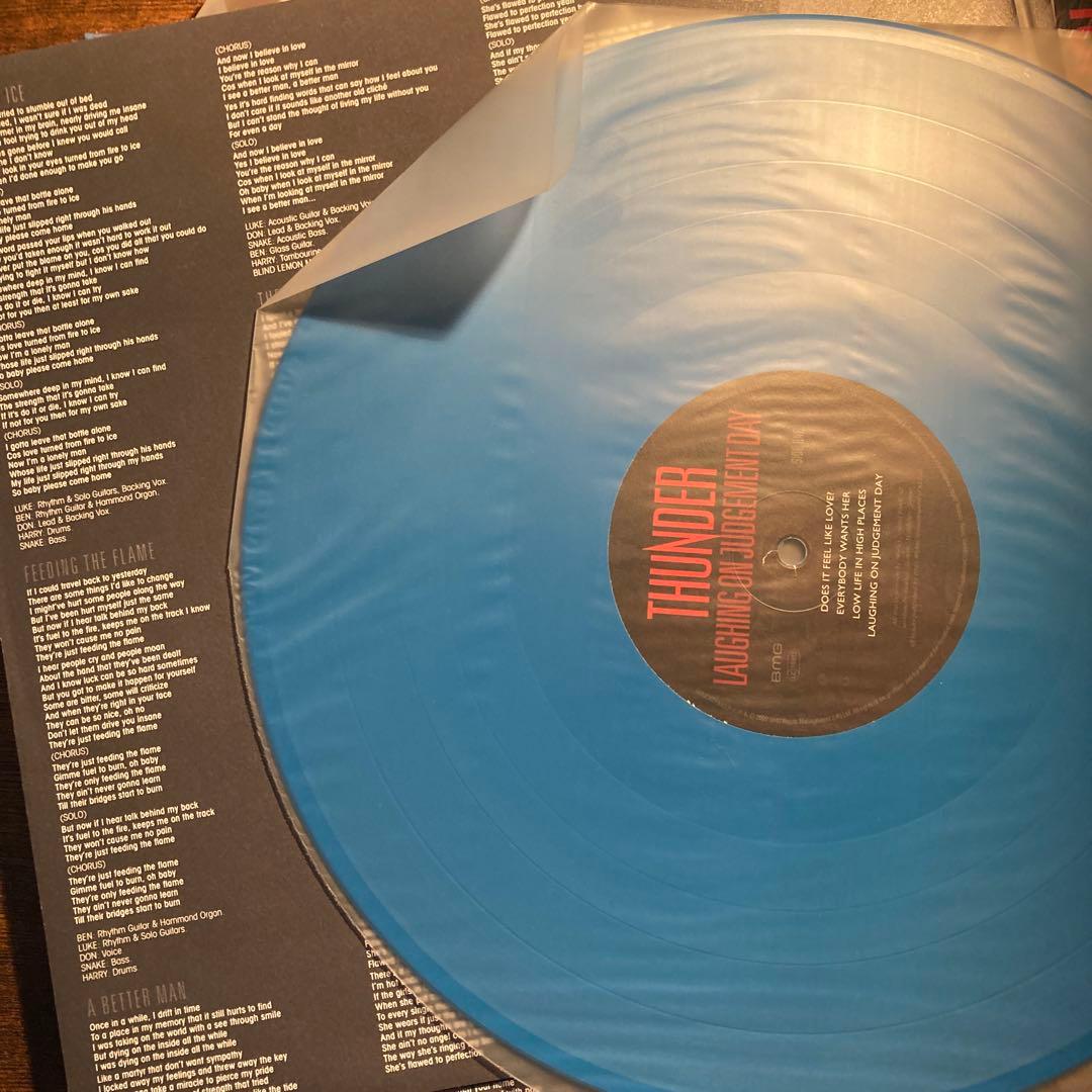 Thunder - Laughing On Judgement Day 2LP Blue & White Vinyl Limited Edition BMG