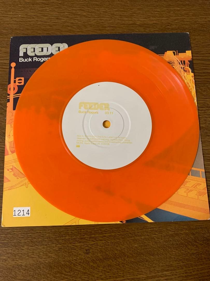 Feeder - Buck Rogers 7" Orange Vinyl UK Pressing 2001 Indie Rock Record