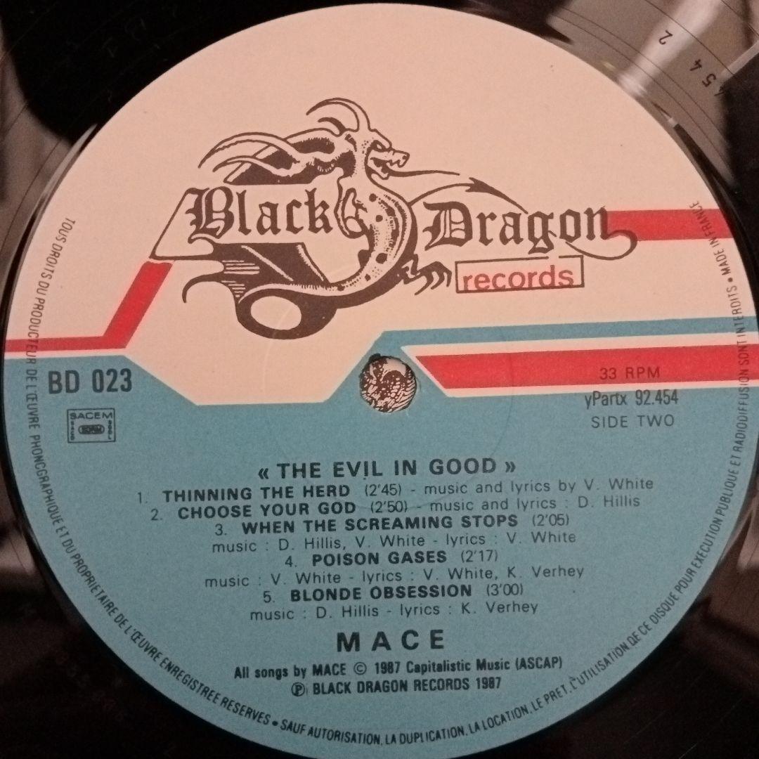 Mace - The Evil In Good LP 1987 Black Dragon Records Crossover Thrash Vinyl