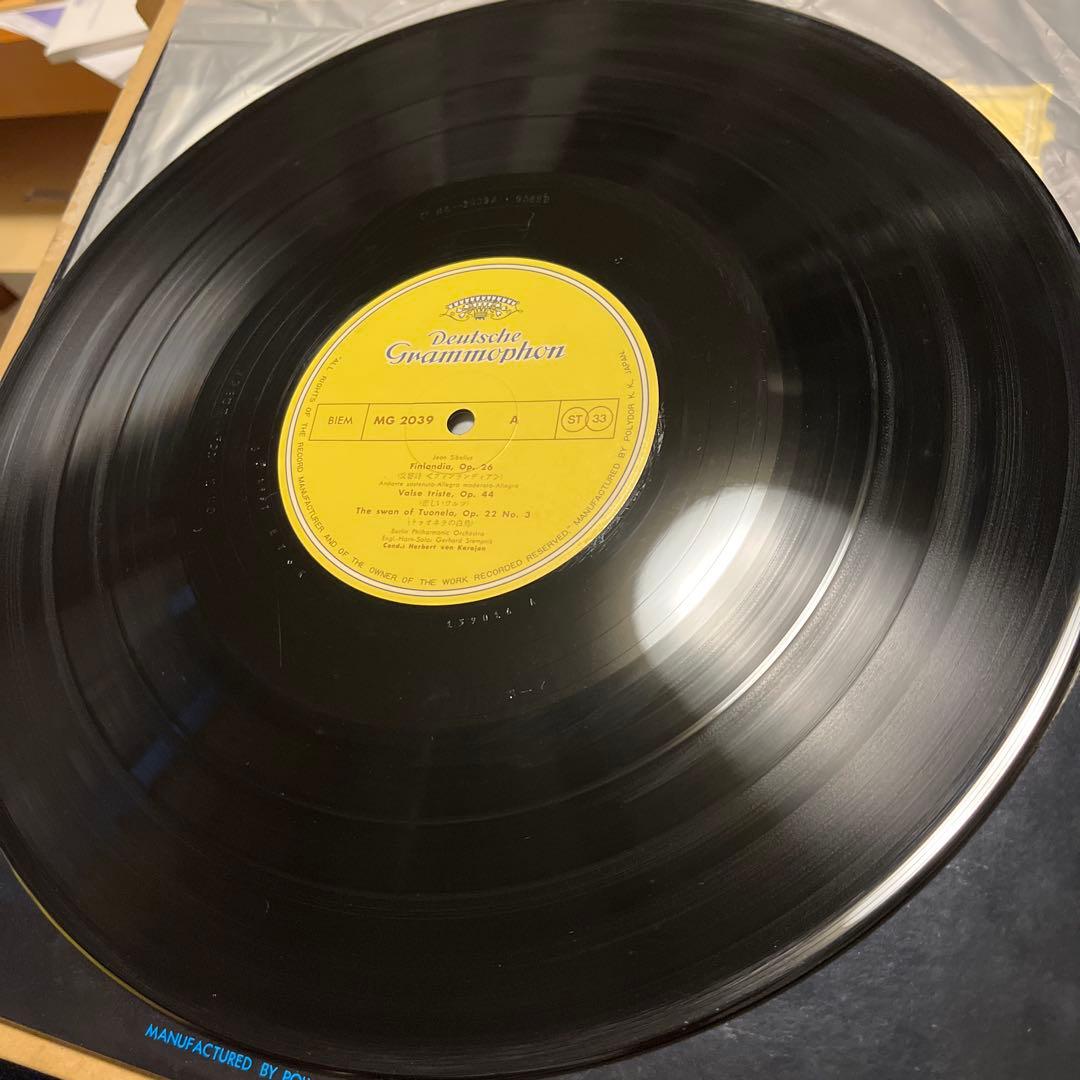 Jean Sibelius Karajan Berlin Philharmonic Finlandia Tapiola Japan LP w/ OBI