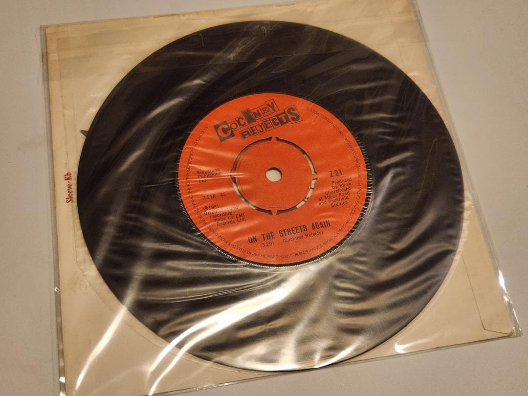 Cockney Rejects - On The Streets Again 7" Vinyl Single UK Punk Oi!