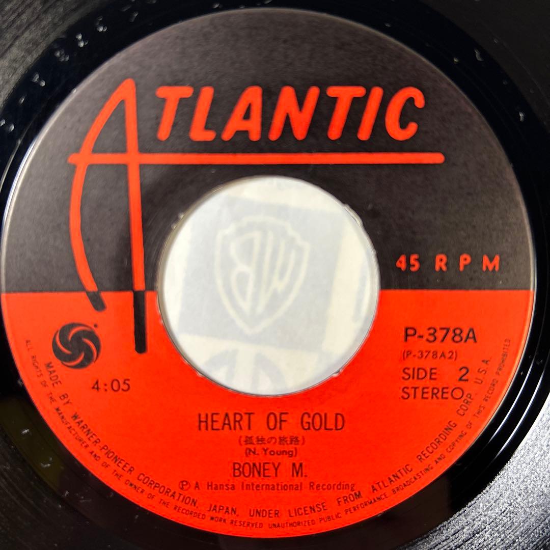 Boney M. - Voodoonight / Heart Of Gold 7" Japan Vinyl Single Atlantic P-378A