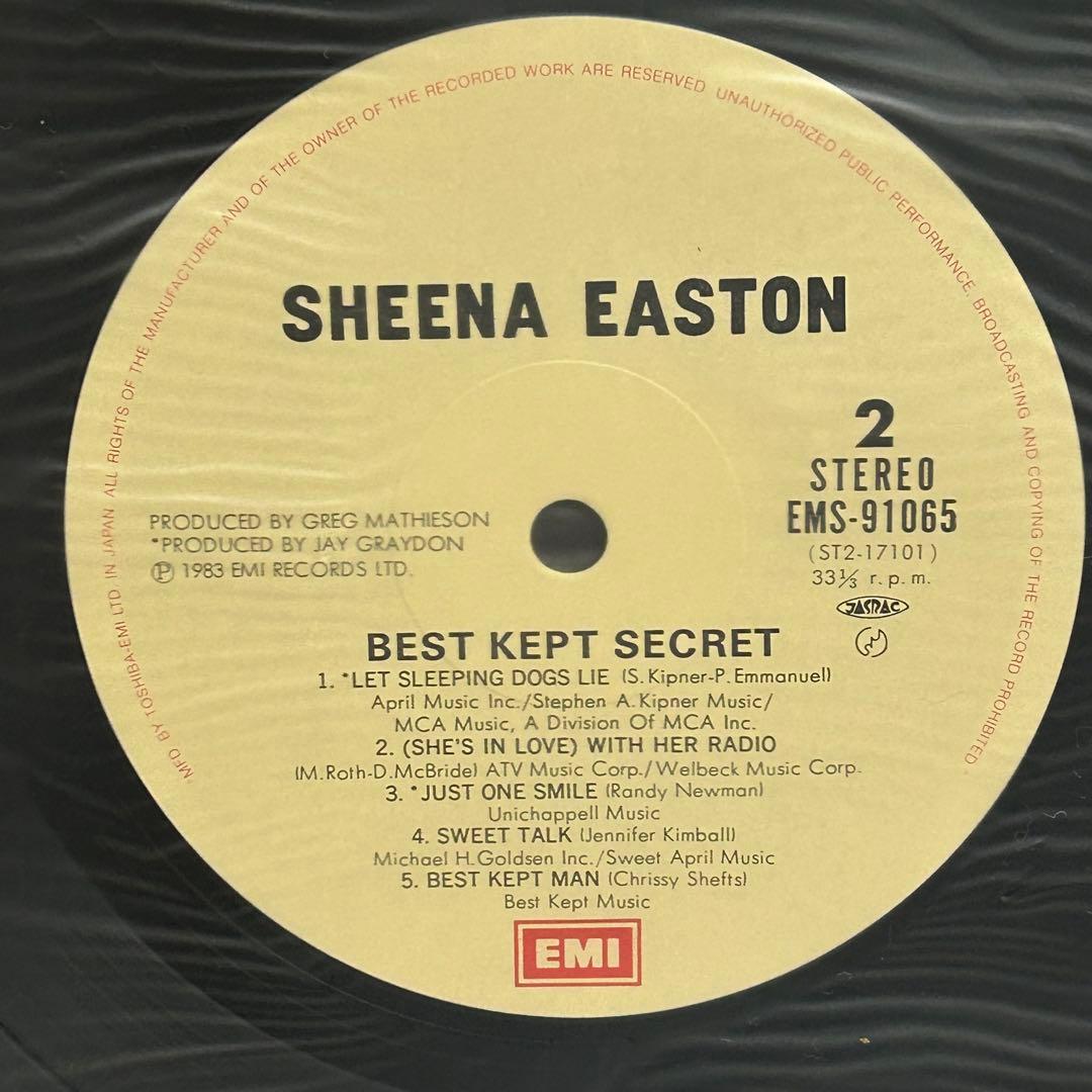 Sheena Easton - Best Kept Secret LP Japan Original w/ Obi Pop Rock