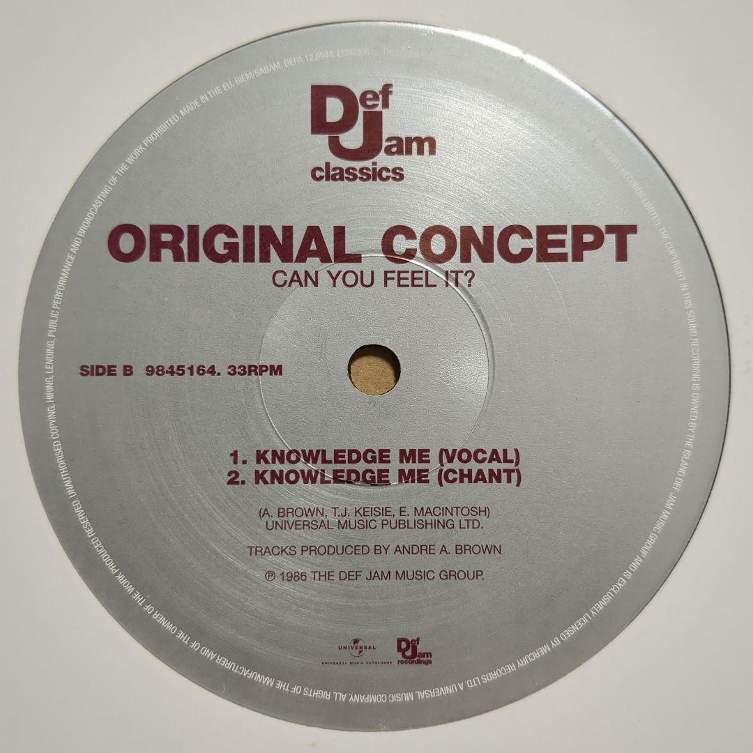 Original Concept - Can U Feel It? 12" Vinyl Hip Hop Def Jam Classics 1986