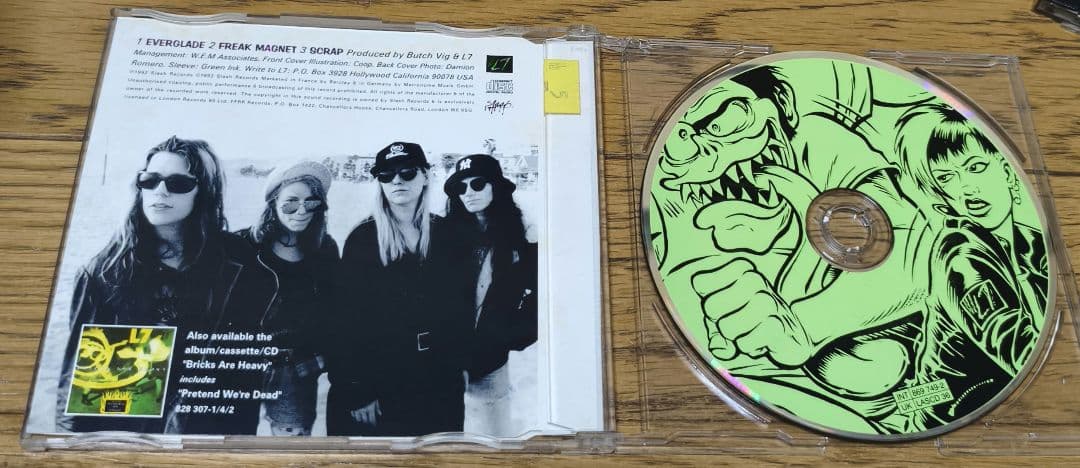 L7 Everglade Maxi-Single CD Special Edition Picture Disc Coop Artwork 1992