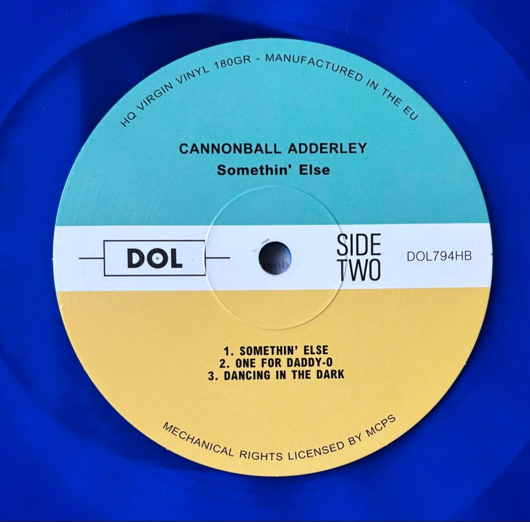 Cannonball Adderley - Somethin' Else LP Blue Vinyl 180g Jazz Miles Davis