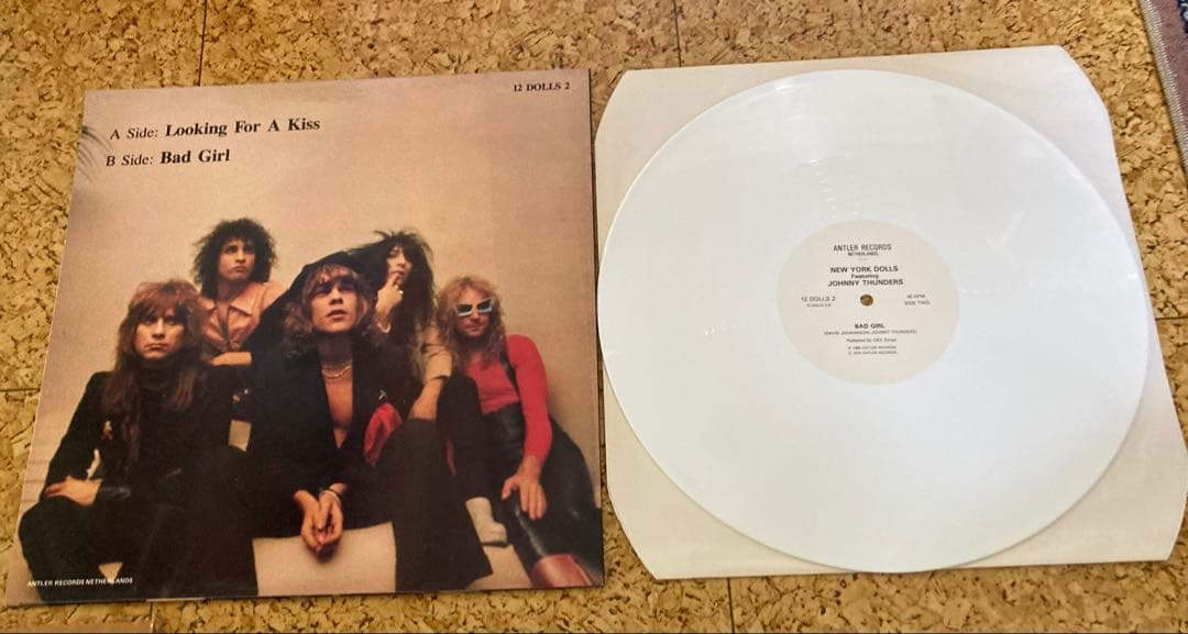 New York Dolls - Looking For A Kiss / Bad Girl, White Vinyl 12" LP, Rare