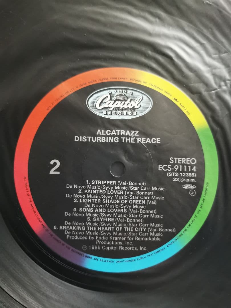 Alcatrazz - Disturbing The Peace LP Japan Pressing With Obi Metal Hard Rock