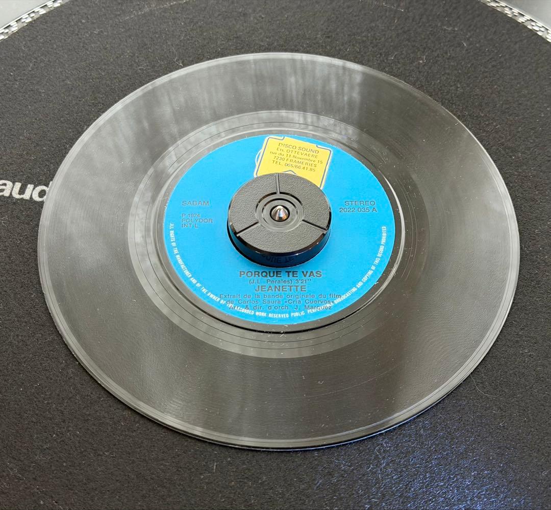 Jeanette - Porque Te Vas 7" Vinyl Single Clear Wax Cría Cuervos Soundtrack