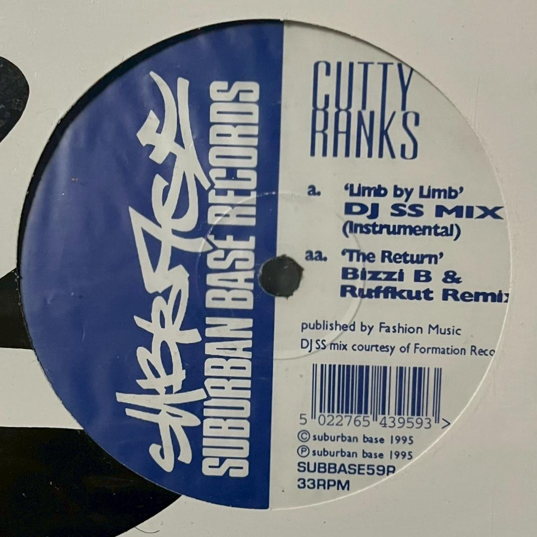 Cutty Ranks - Limb By Limb (Remixes) 12" Vinyl 1995 Jungle Drum n Bass