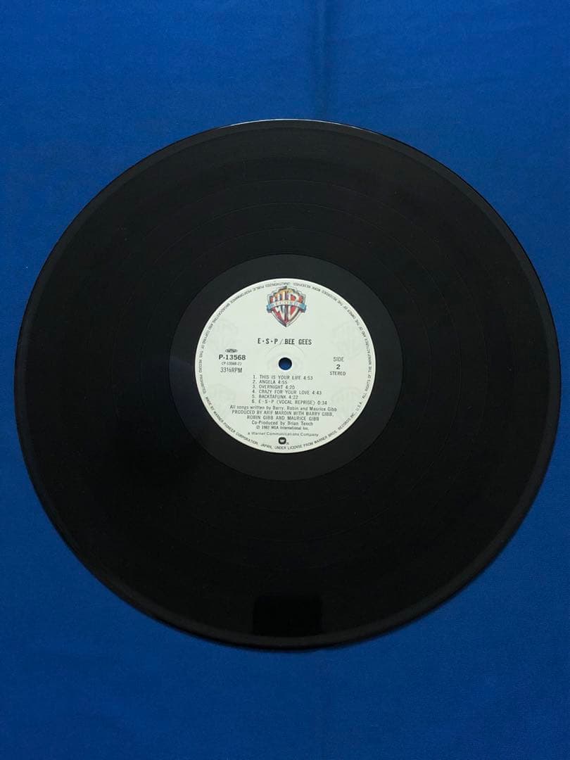 Bee Gees E.S.P 1987 Japan LP Vinyl Record P-13568 with Obi Insert