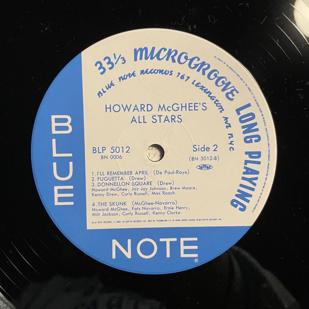 Howard McGhee - Howard McGhee's All Stars Vinyl LP Blue Note 5012 Japan Jazz