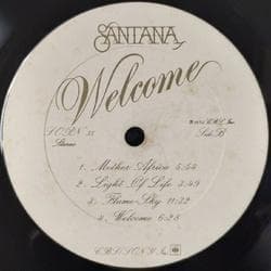 SANTANA - Welcome LP 1973 Japan Pressing Fusion Jazz Rock CBS/Sony SOPN 55