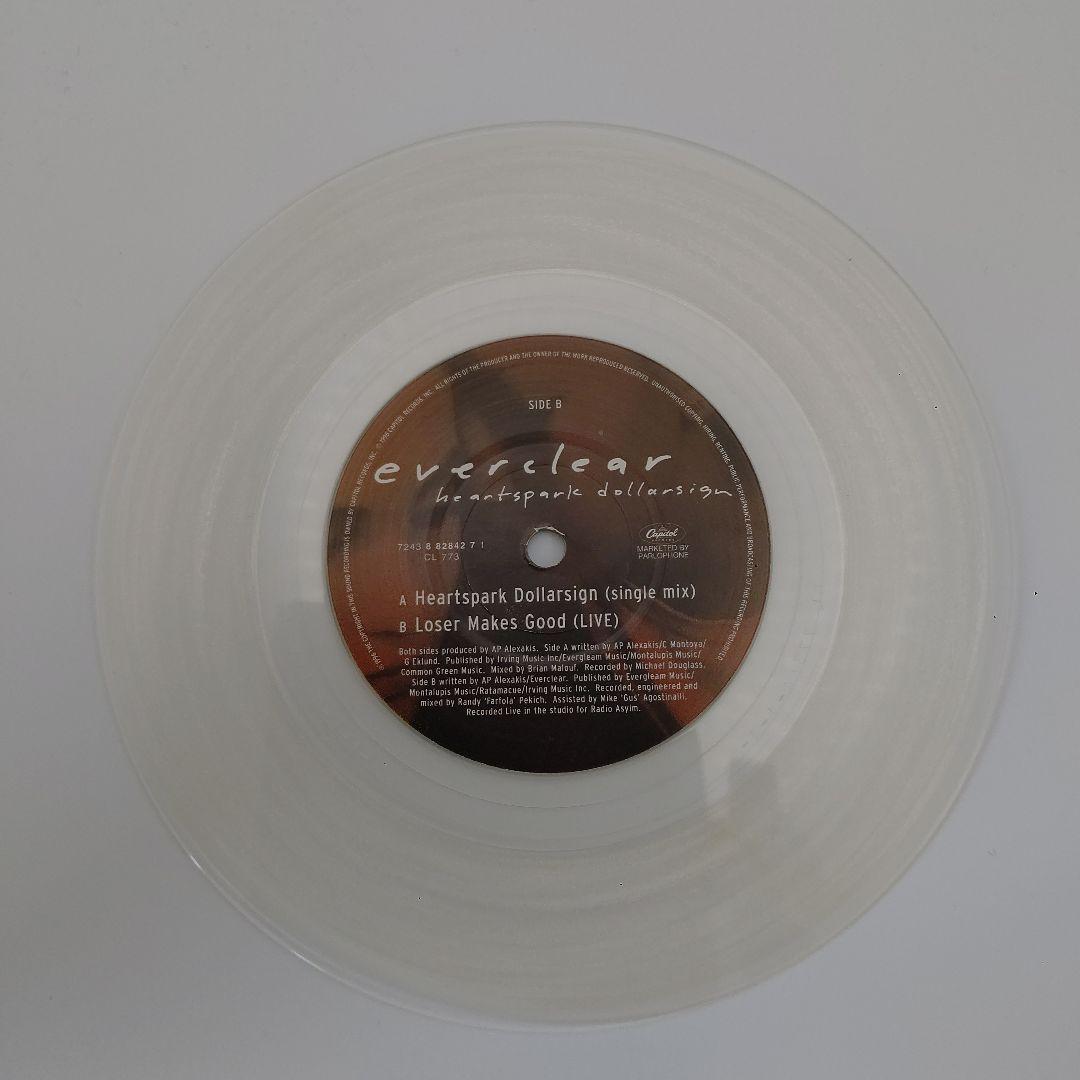 Everclear Heartspark Dollarsign 7" Vinyl Single Limited Clear Edition 1996