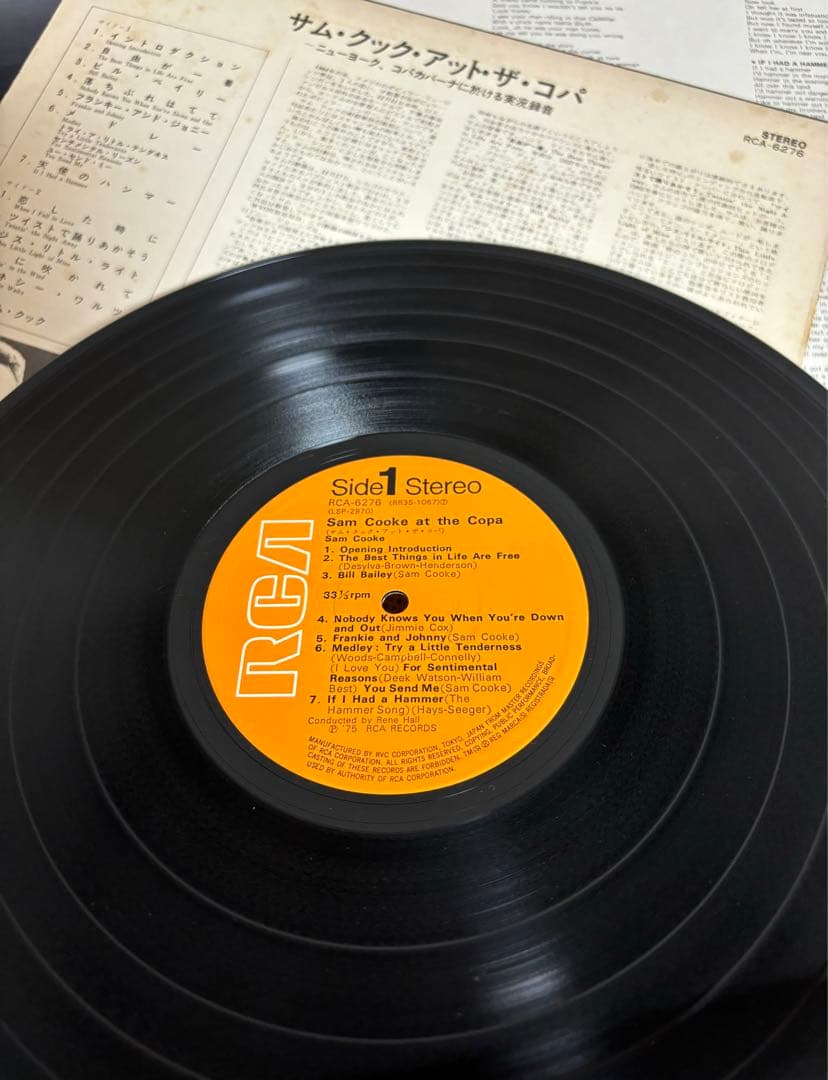 Sam Cooke - At The Copa LP Japan RCA-6276 Soul Live Album Vinyl