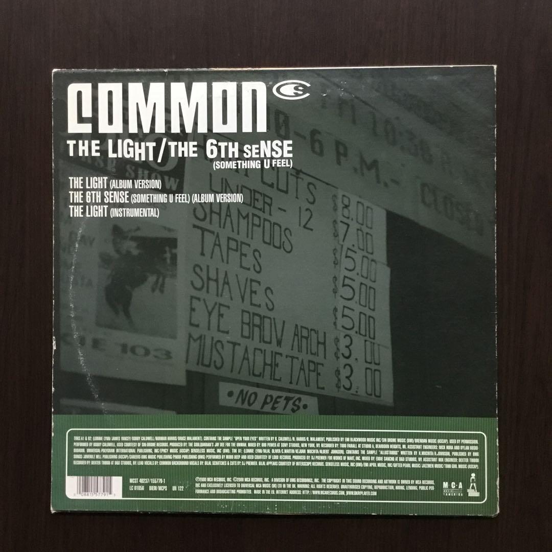 Common - The Light / The 6th Sense 12-inch Vinyl Single, 2000 Hip Hop