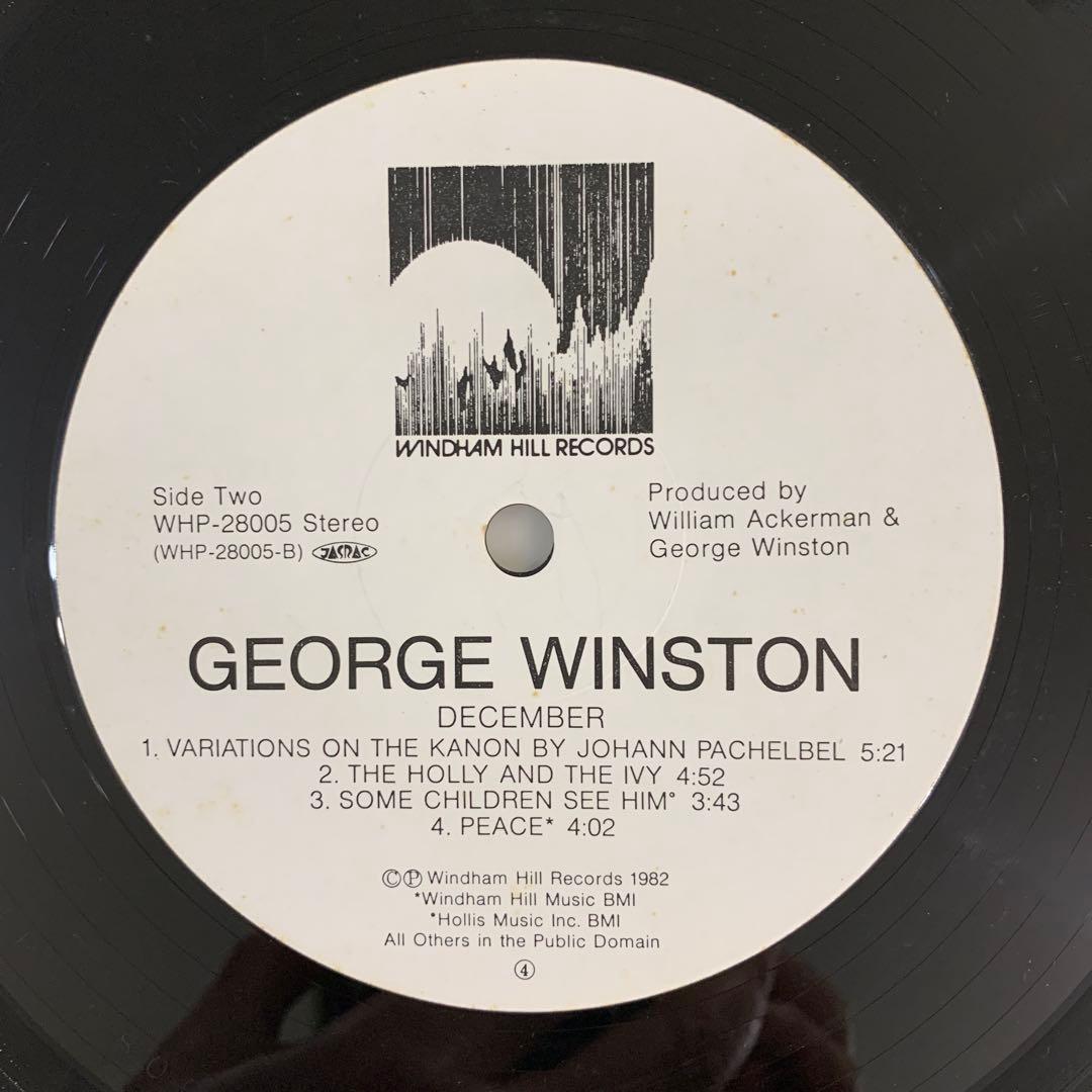 George Winston - December LP Japan Windham Hill WHP-28005 Piano Solos w/ Obi