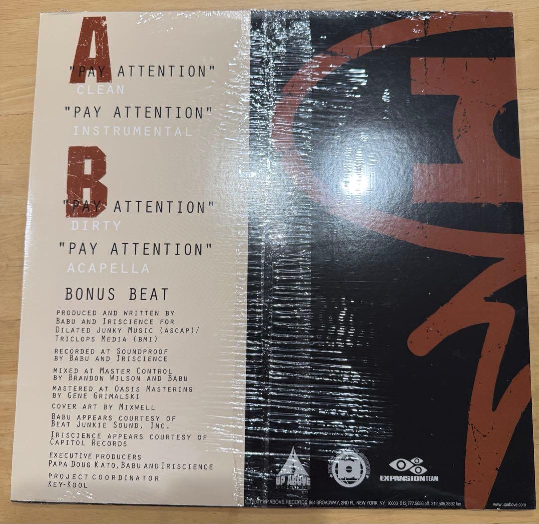 Babu / Iriscience - Pay Attention - 12" Vinyl Single (2001) - Hip Hop