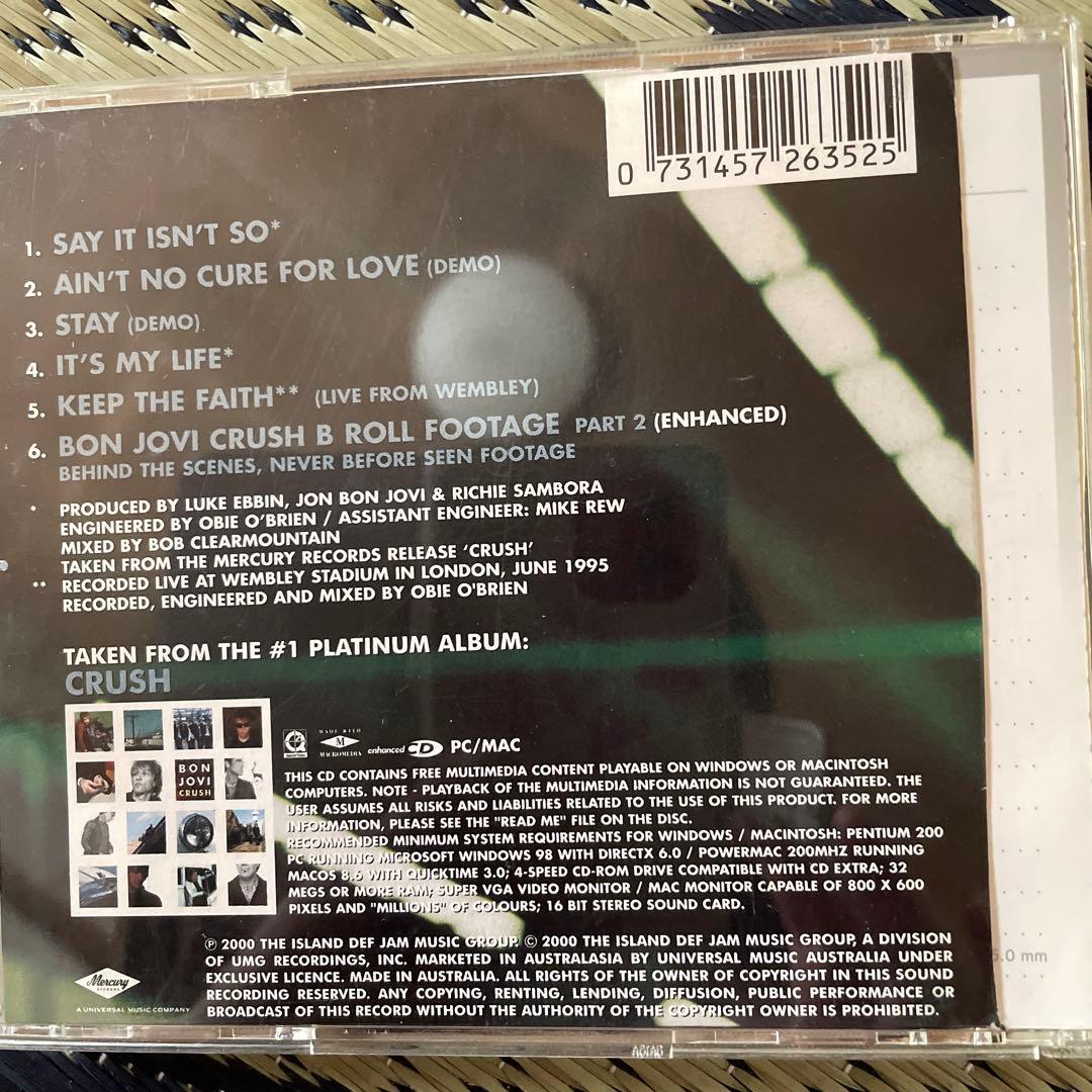 Bon Jovi - Say It Isn't So CD, Australian Exclusive, Enhanced Video Footage
