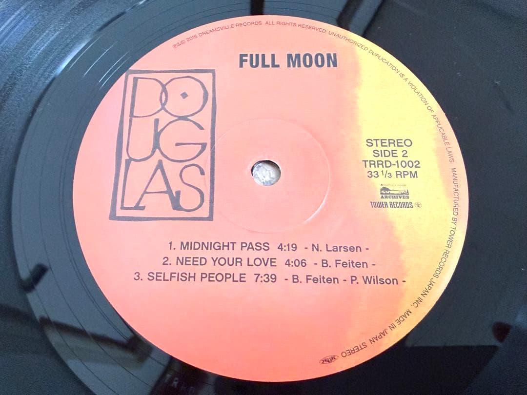 Full Moon - Full Moon LP Japan 2016 Vinyl Reissue Tower Records TRRD-1002