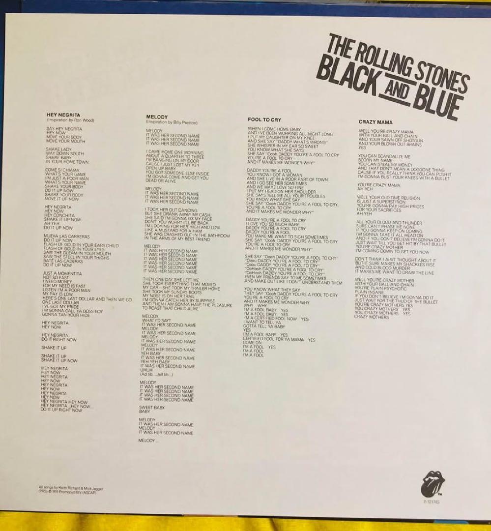 The Rolling Stones - Black And Blue LP Japan Vinyl Record with Obi P-10174S