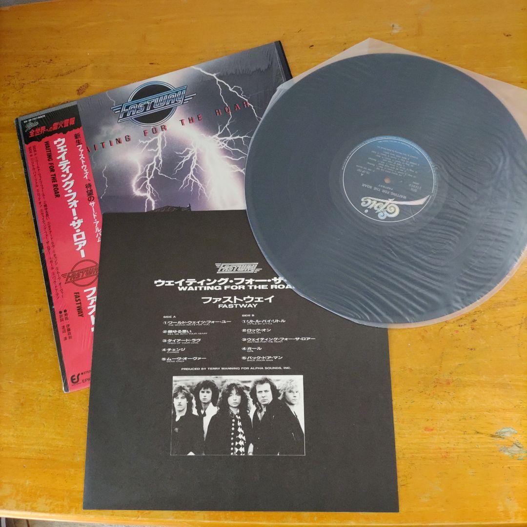 Fastway - Waiting For The Roar LP Japan 1986 Hard Rock w/ OBI & Insert