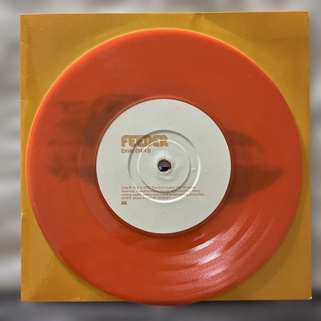Feeder Just A Day EP 7" Orange Vinyl UK Rock Indie Alternative Record