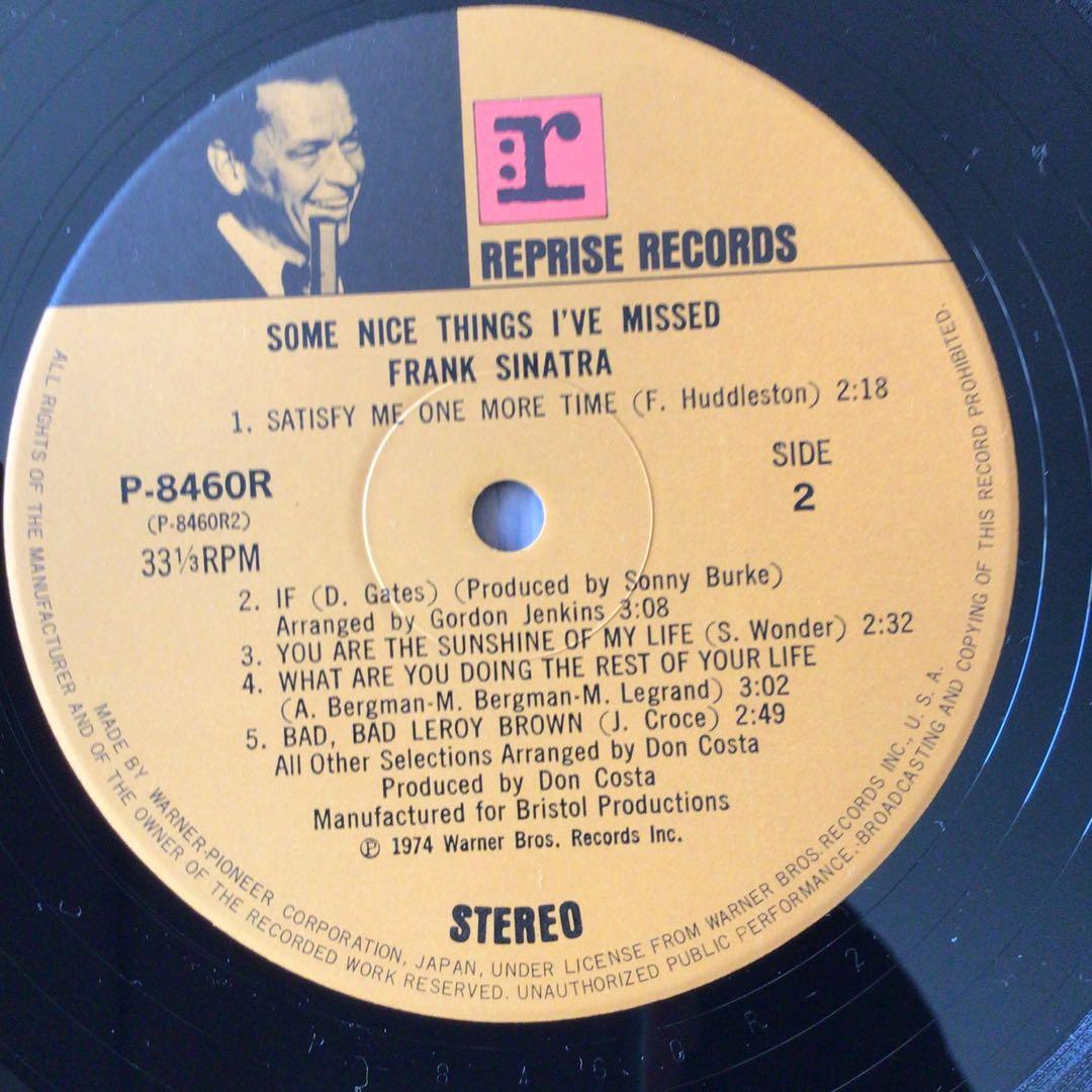 Frank Sinatra - Some Nice Things I've Missed - Vinyl LP Japan 1974 P-8460R