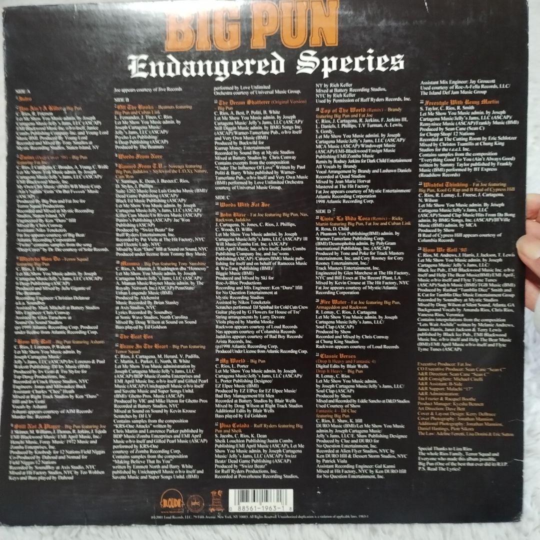 Big Pun - Endangered Species 2LP Compilation Album Vinyl Hip Hop Classic