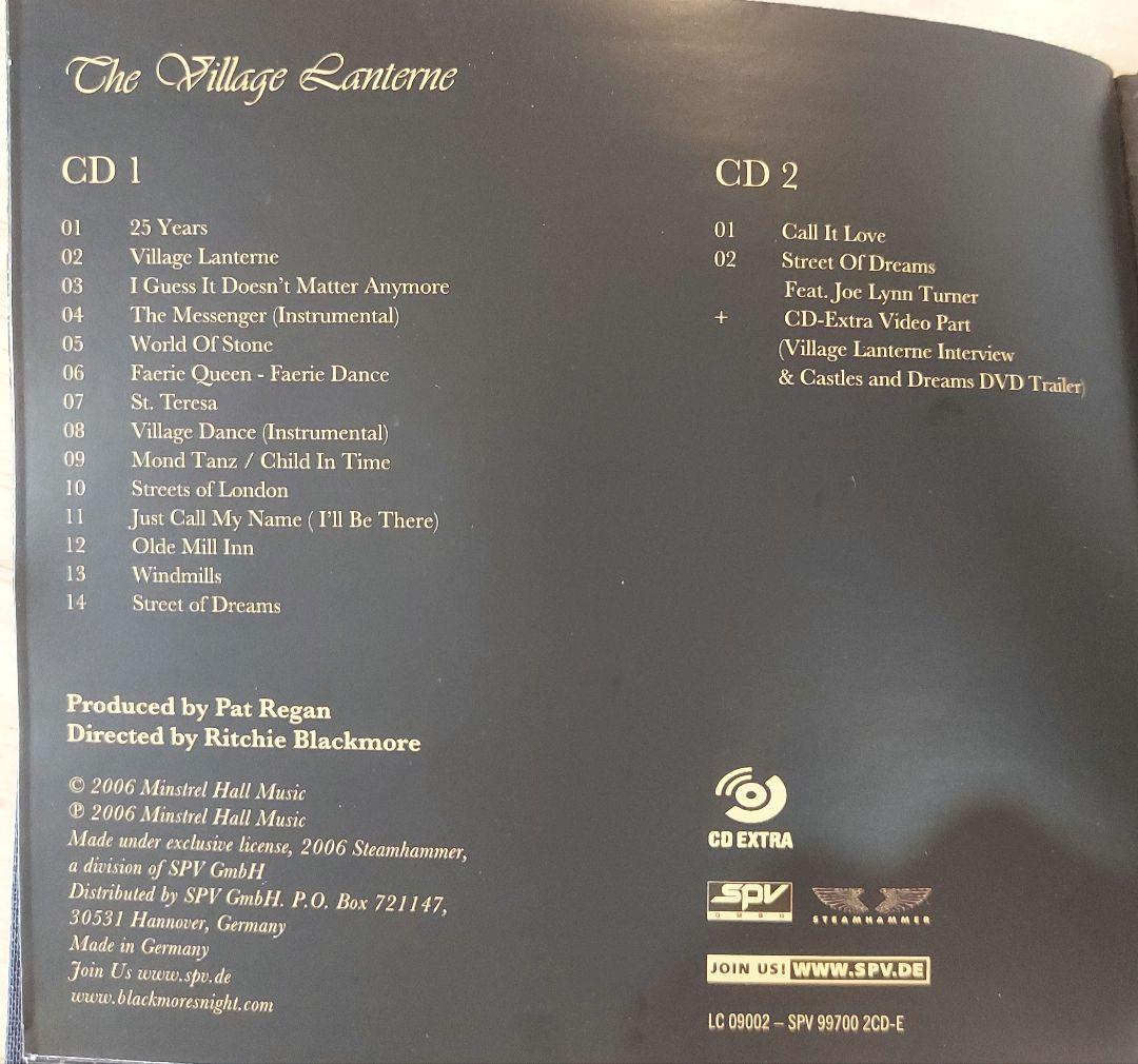 Blackmore's Night The Village Lanterne 2CD Digibook Limited Edition Japan Import