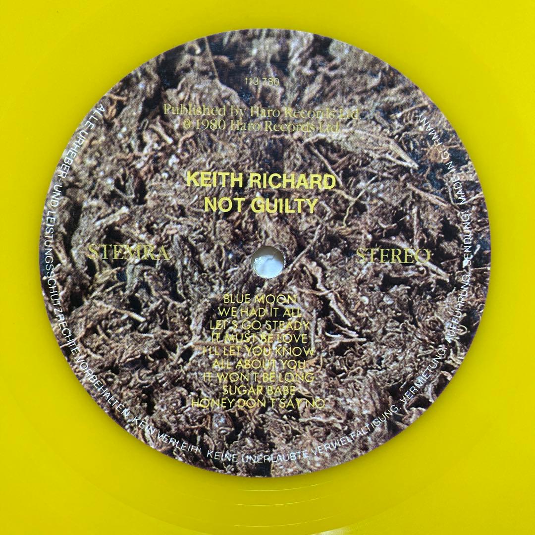 Keith Richard - Not Guilty - Yellow Vinyl 12" LP Rolling Stones Outtakes
