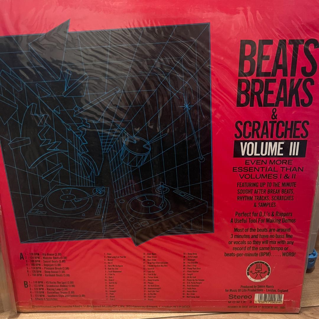 Simon Harris - Beats Breaks & Scratches Volume III LP Vinyl DJ Sample Tool
