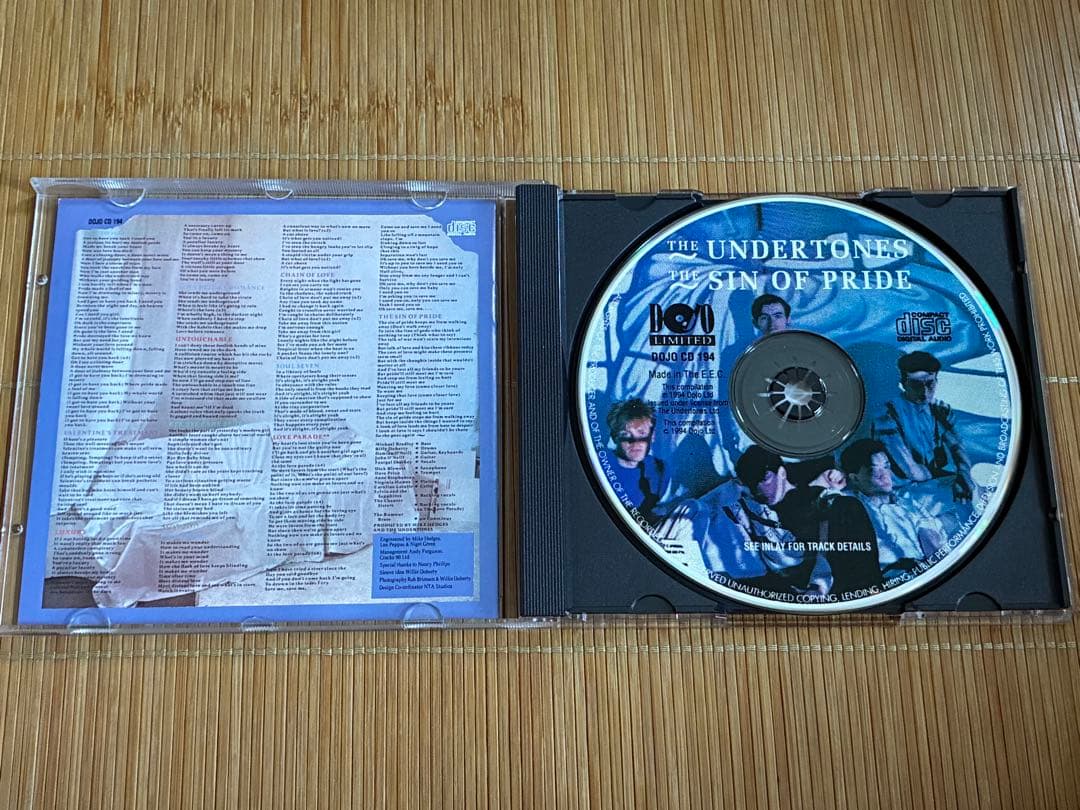 The Undertones - The Sin Of Pride CD, Dojo Limited 1994, Picture Disc, EU Press