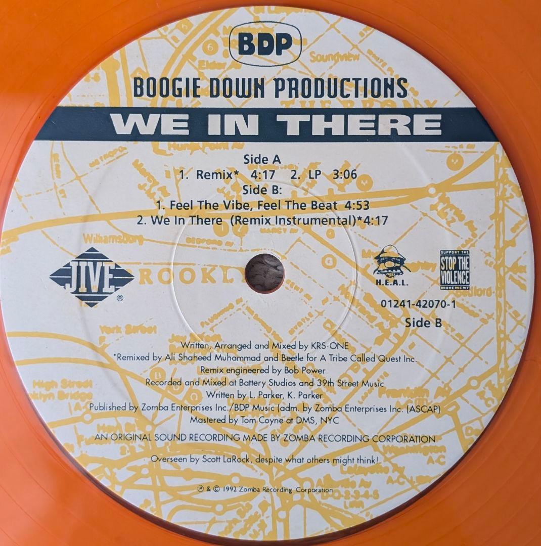 Boogie Down Productions - We In There 12" Single Translucent Orange Vinyl 1992