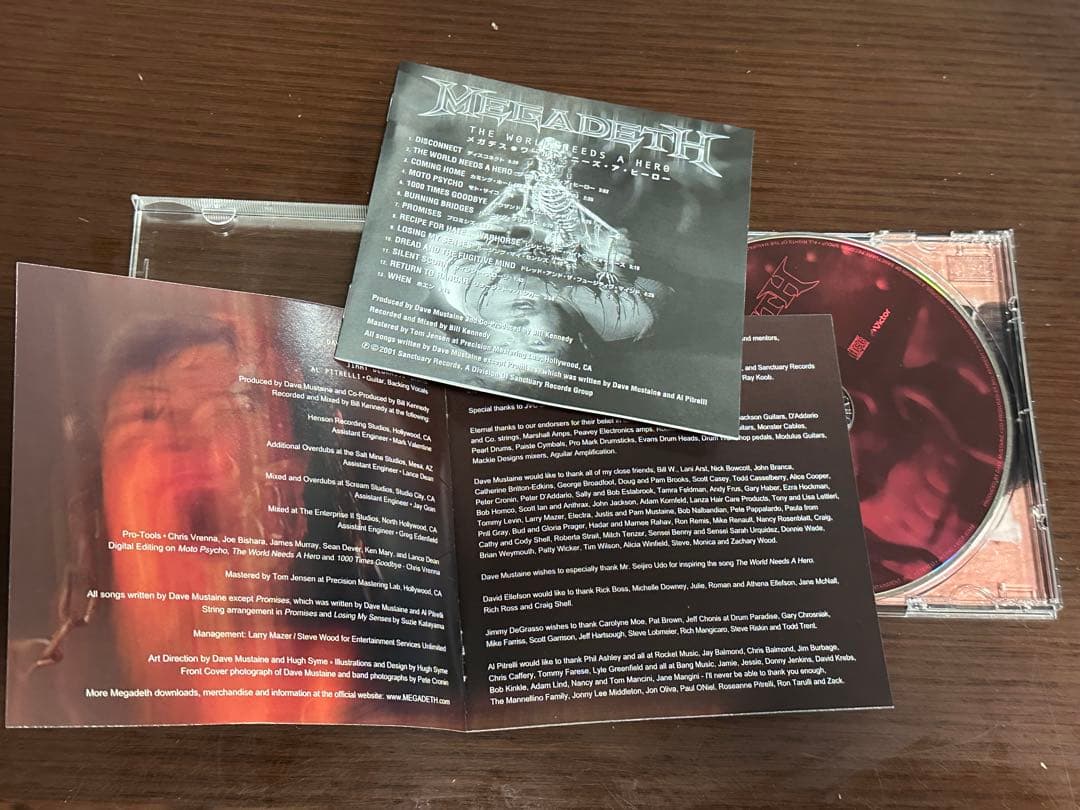 Megadeth - The World Needs a Hero CD Japan Press with Bonus Track 2001