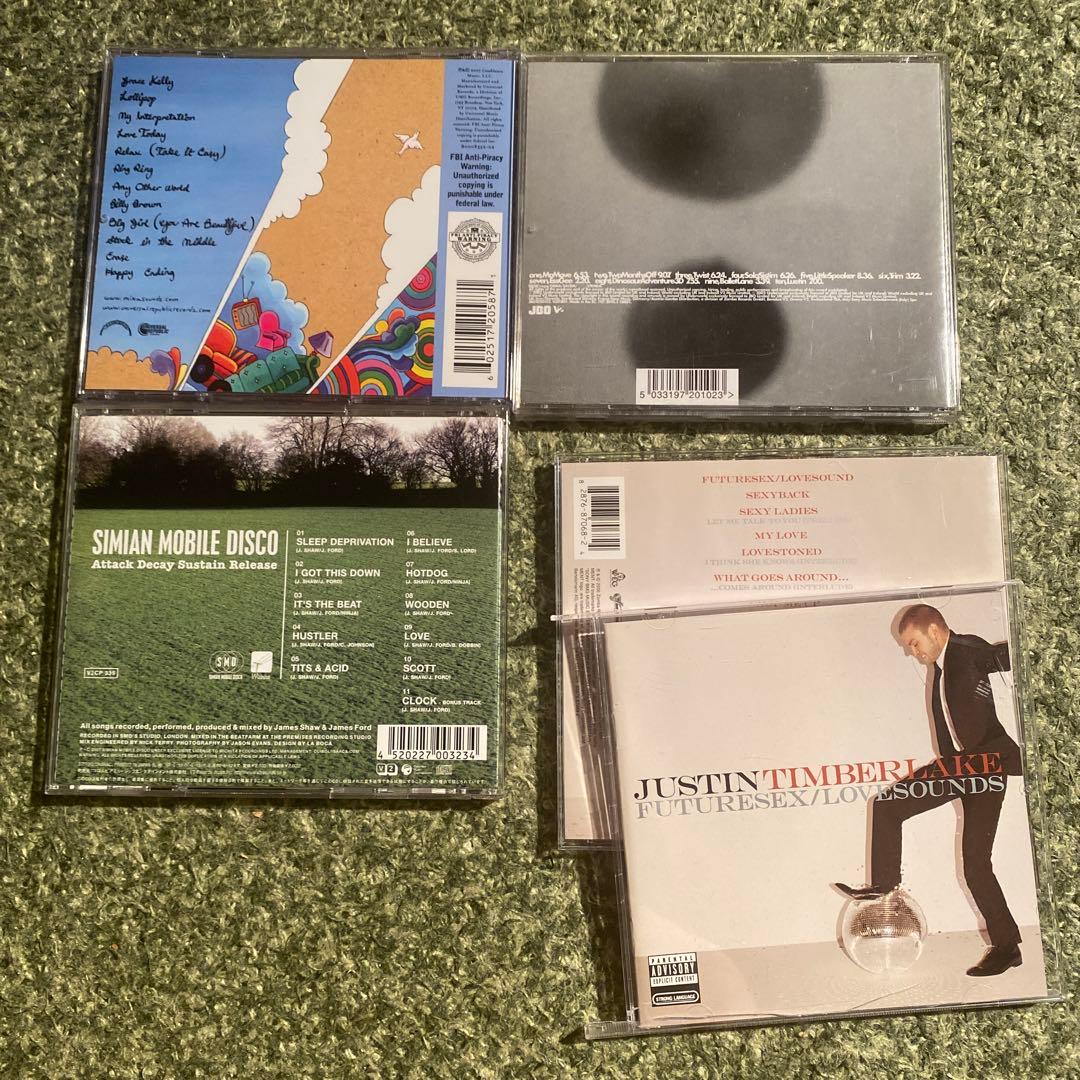 Lot of 4 CDs MIKA, Underworld, Simian Mobile Disco, Justin Timberlake Japan Pres