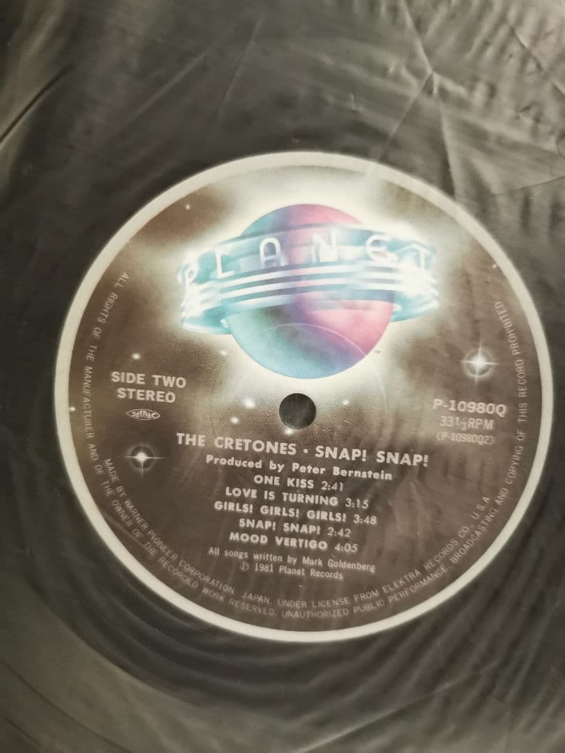 The Cretones Snap! Snap! LP Vinyl 1981 Japan P-10980Q Obi New Wave Power Pop