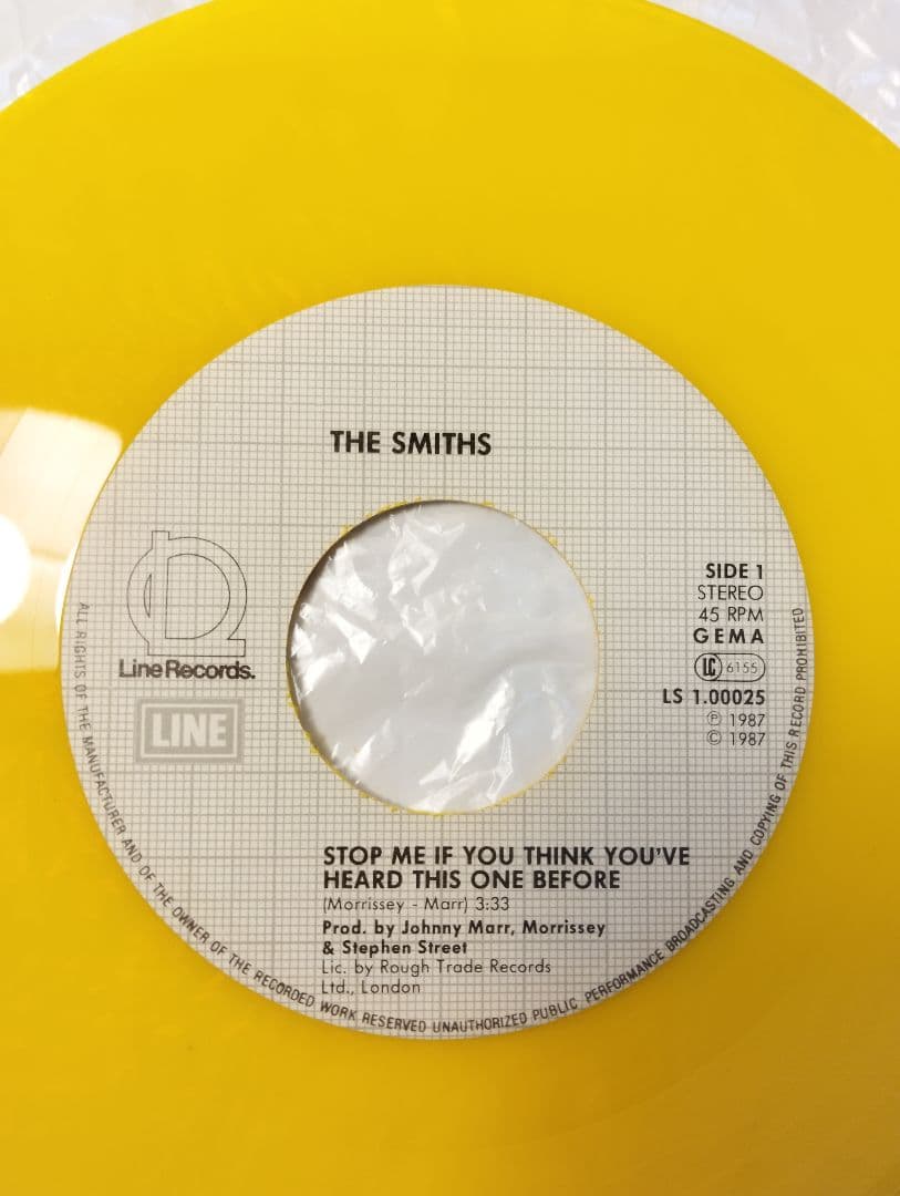 The Smiths - Stop Me If You Think You've Heard This One Before 7" Yellow Vinyl