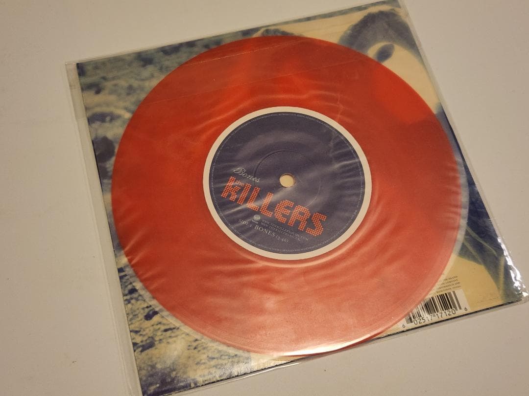 The Killers Bones 7-inch Vinyl Single Red Vinyl w/ Unreleased Track Daddy's Eyes