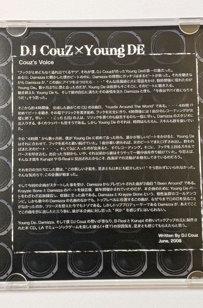 DJ Couz Presents Young De - Audio Hustlaz Vol.1 CD+DVD Japan Press with OBI