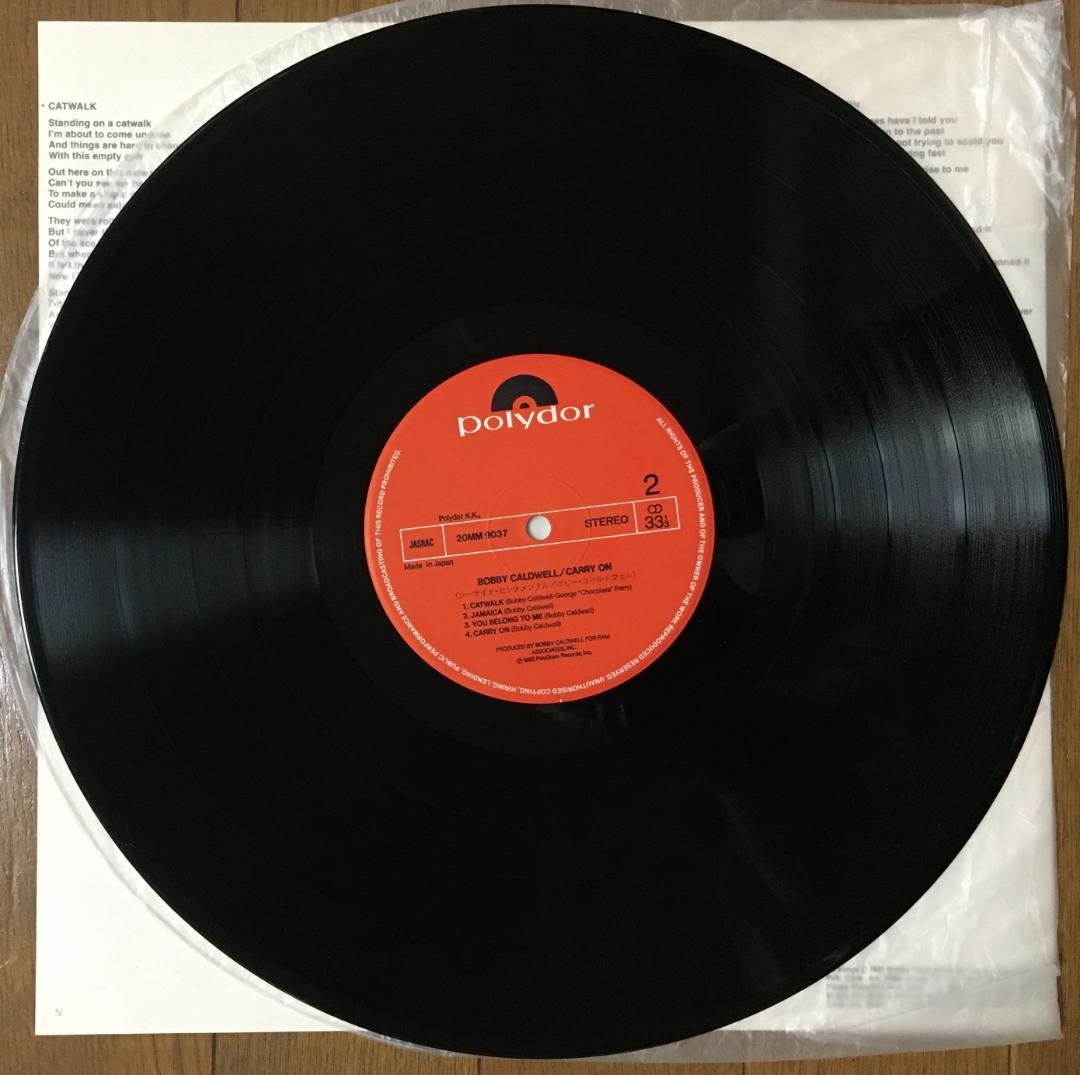 Bobby Caldwell - Carry On LP Japan Pressing AOR City Pop w/ OBI & Liner Notes