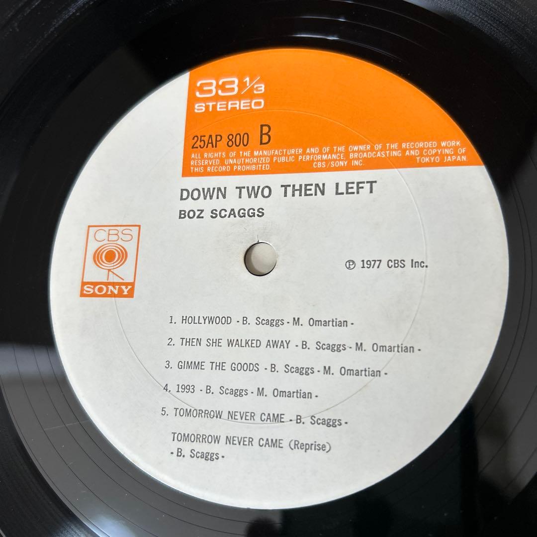 Boz Scaggs Down Two Then Left LP Vinyl Record Japan 1977 CBS/Sony w/ Obi