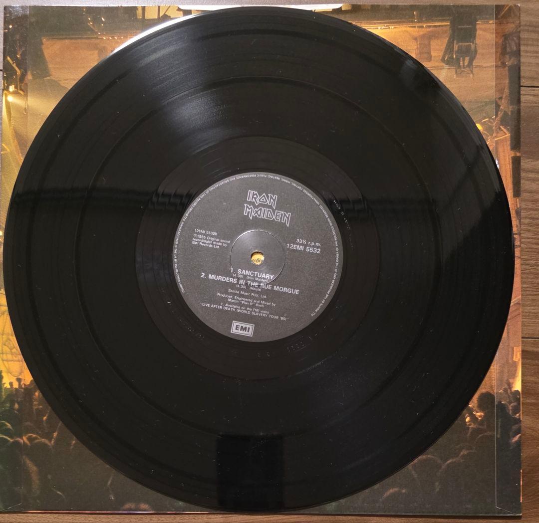 IRON MAIDEN Running Free 12" Vinyl EP Live Tracks 1985 Heavy Metal
