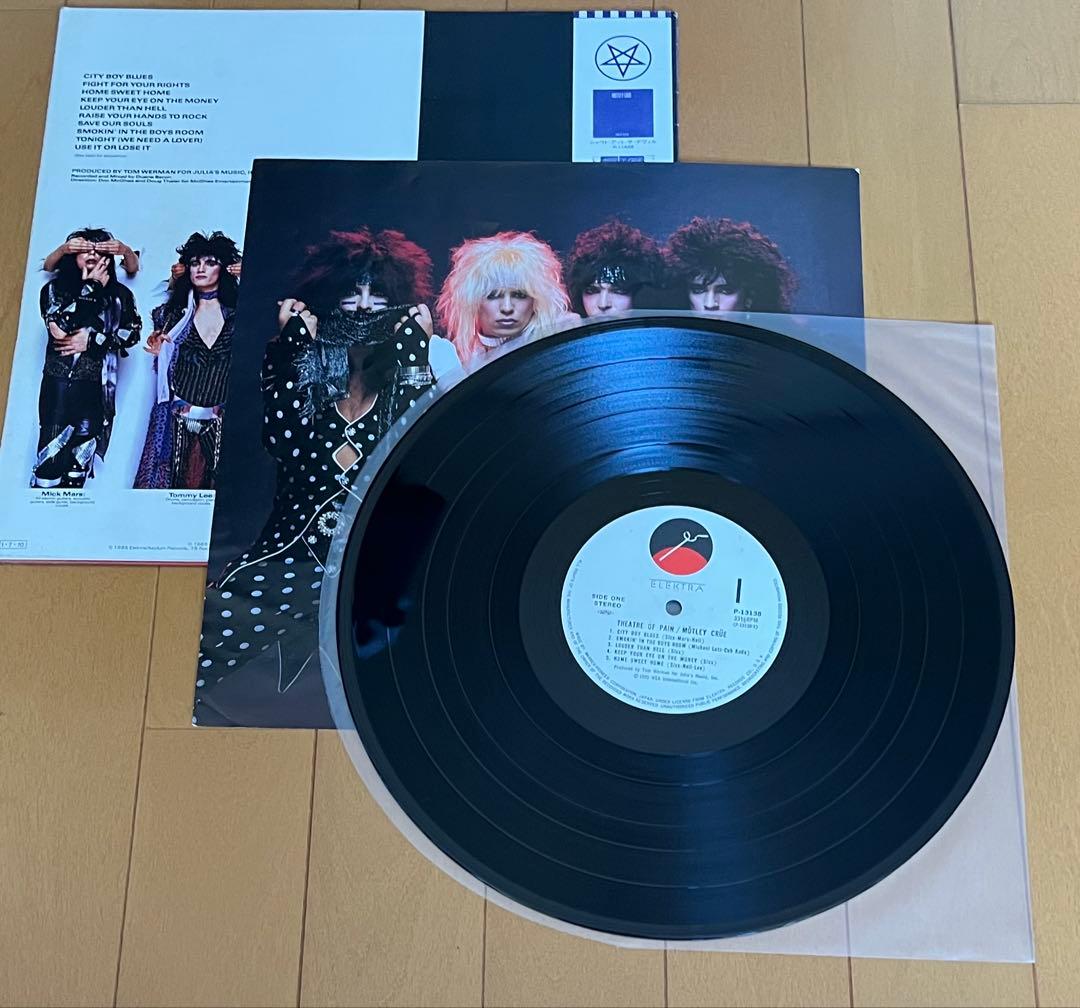 Motley Crue - Theatre Of Pain Vinyl LP 1985 Japan Press P-13138 w/ Obi Liner