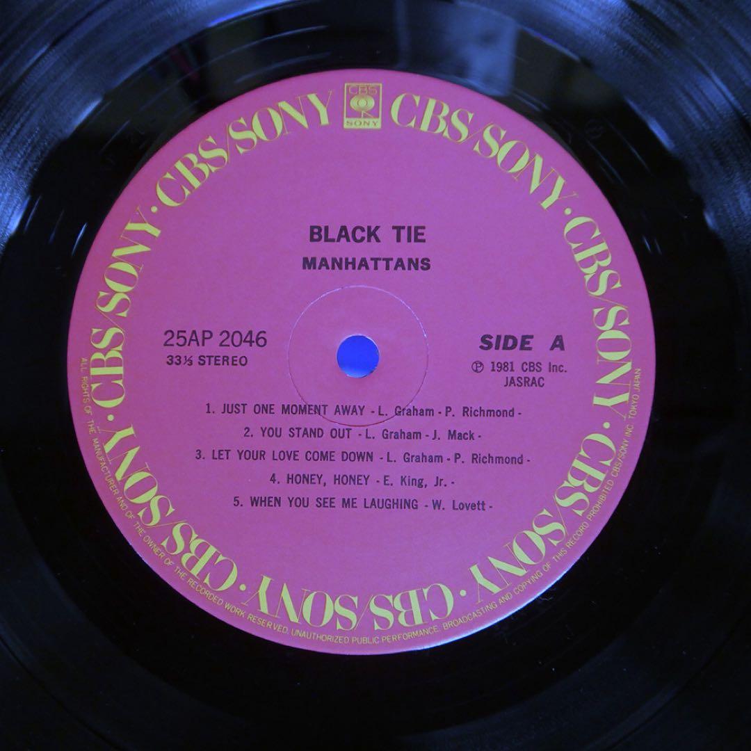 The Manhattans - Black Tie Vinyl LP 1981 Japan Pressing w/ Obi Soul R&B 25AP 204