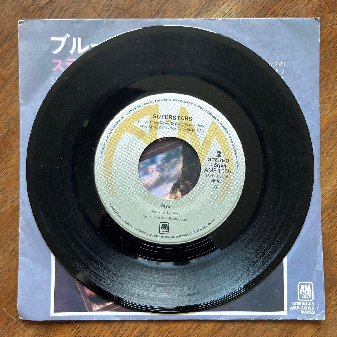 Styx - Blue Collar Man (Long Nights) 7" Single Japan A&M AMP-1005